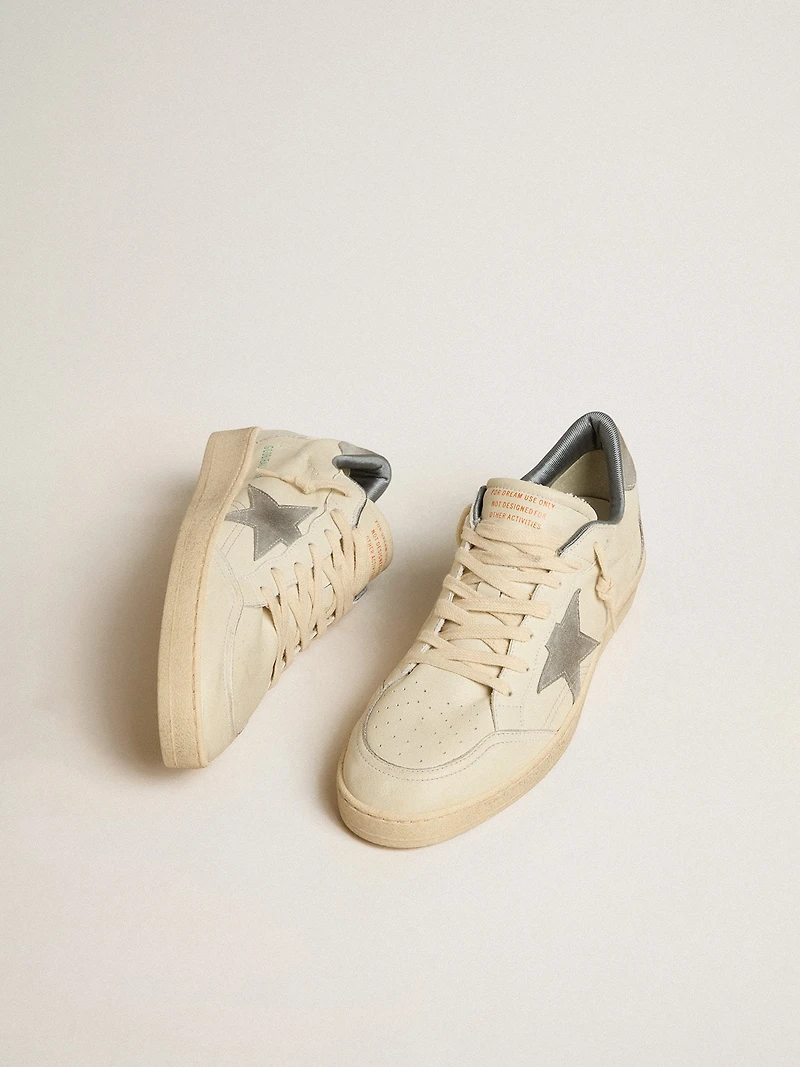 Ball star nappa leather with gray suede and heel tab