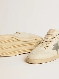 Ball star nappa leather with gray suede and heel tab