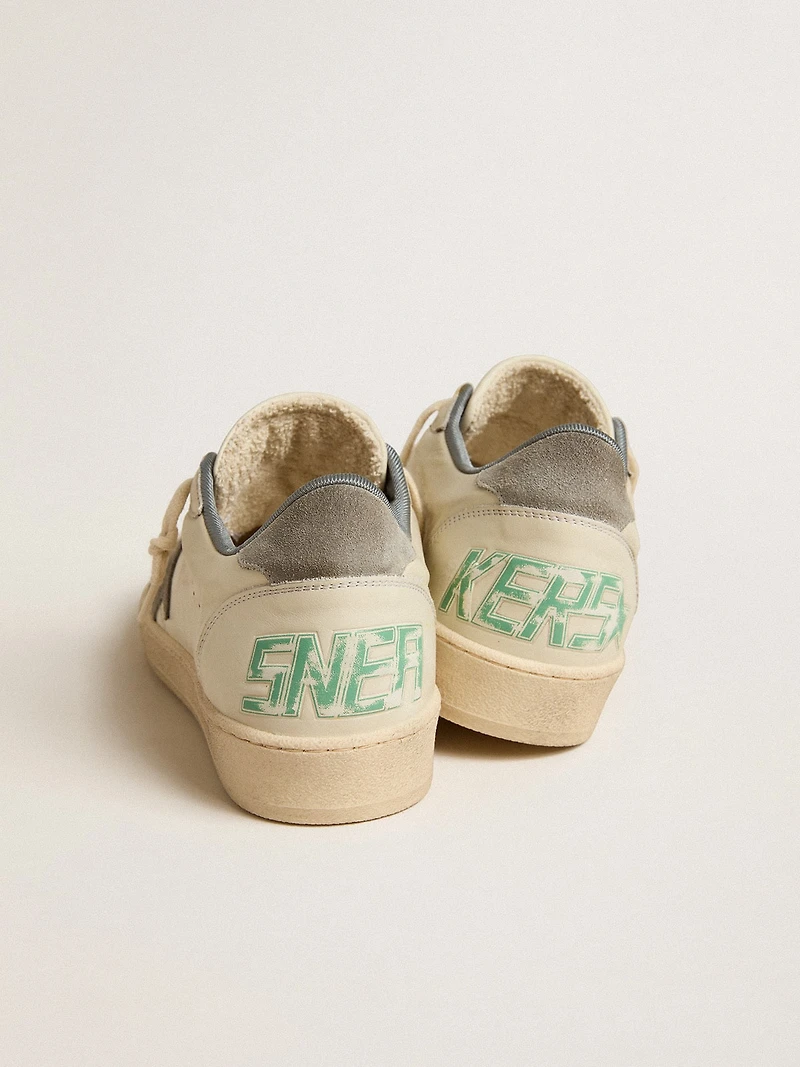 Ball star nappa leather with gray suede and heel tab