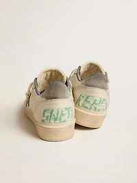 Ball star nappa leather with gray suede and heel tab