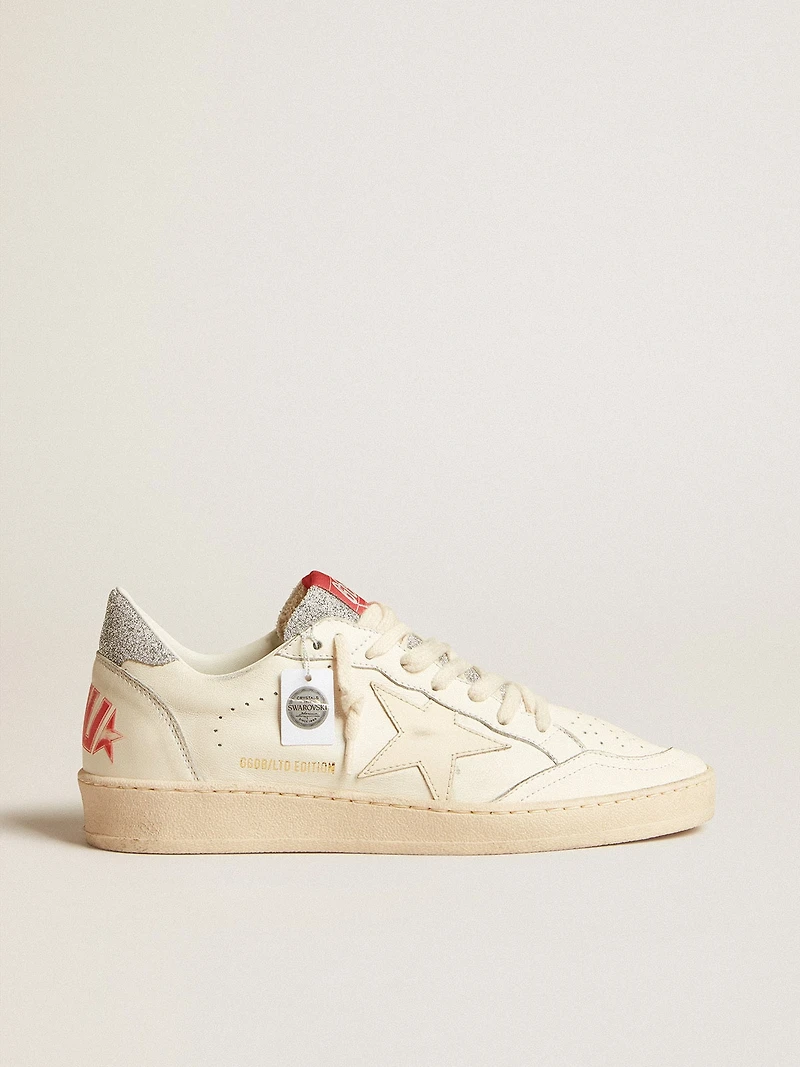 Men’s Ball star LTD nappa with white and Swarovski crystal heel tab