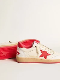 Men’s Ball star Wishes white leather with a red and heel tab