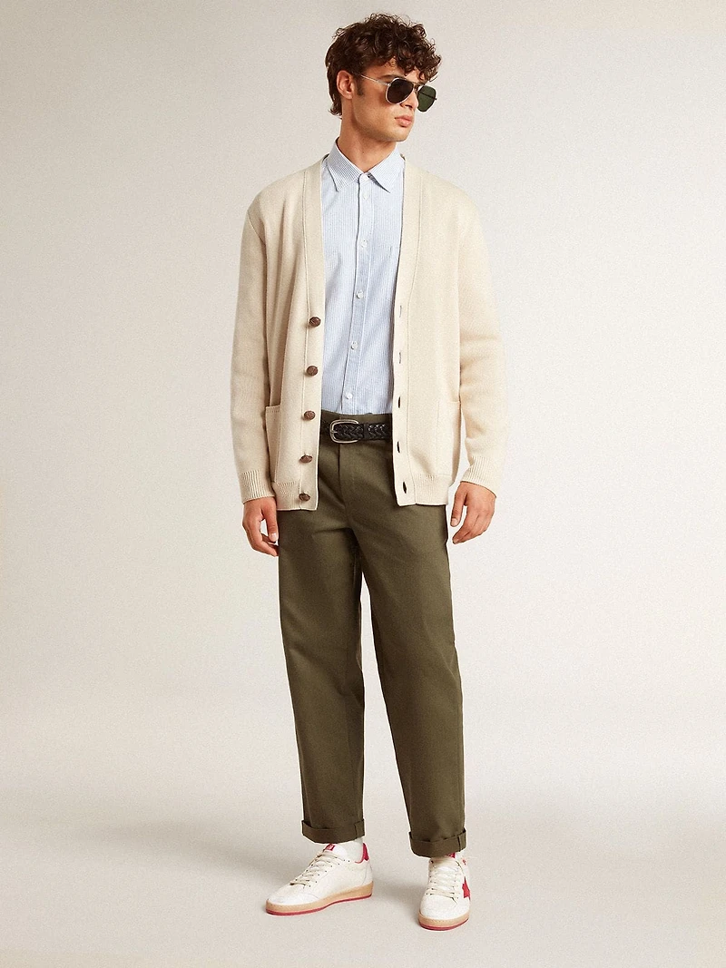 Men’s Ball star Wishes white leather with a red and heel tab