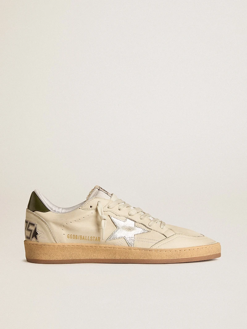 Men's Ball Star with silver leather star and green leather heel tab