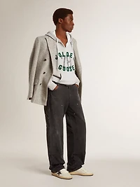 Men’s Ball Star with black leather star and green leather heel tab