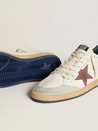 Ball star nappa with brown nubuck and heel tab