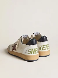 Ball star nappa with brown nubuck and heel tab