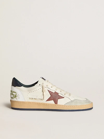 Ball Star in nappa with brown nubuck star and nappa heel tab