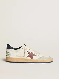 Ball star nappa with brown nubuck and heel tab