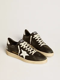 Men's Ball star black nappa with white leather and heel tab