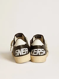 Men's Ball star black nappa with white leather and heel tab