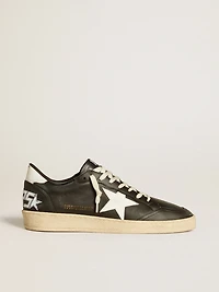 Men's Ball star black nappa with white leather and heel tab