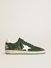 Men's Ball star green suede with white leather and heel tab