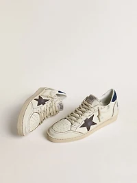 Ball Star with black star and blue suede heel tab 