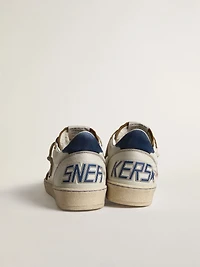Ball Star with black star and blue suede heel tab 