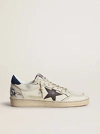Ball Star with black star and blue suede heel tab 