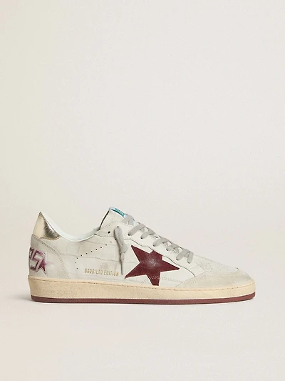 Men's Ball star crocodile-print nubuck with burgundy suede