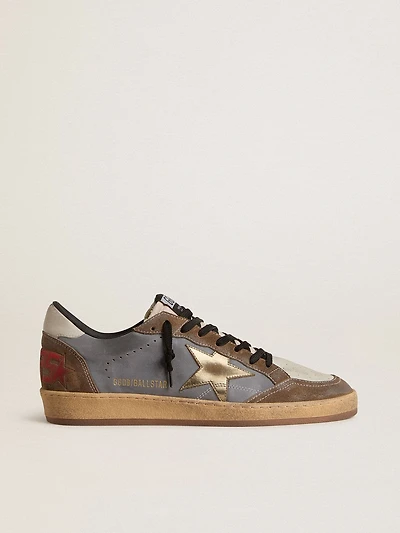 Men's Ball star nubuck and suede with gold metallic