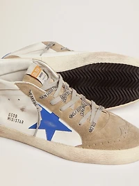 Men's Mid star with blue leather and dove-gray suede inserts