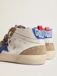 Men's Mid star with blue leather and dove-gray suede inserts