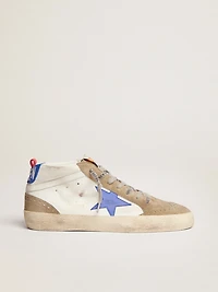 Men's Mid star with blue leather and dove-gray suede inserts
