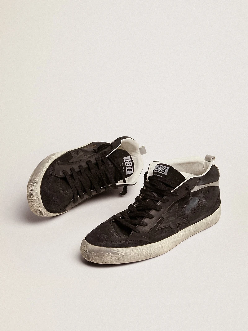 Men's Mid star nubuck with black leather and silver flash