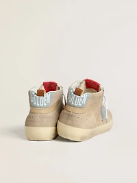 Men's Mid star beige suede with powder-blue leather and heel tab
