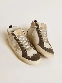 Mid star with gray leather and metallic silver flash