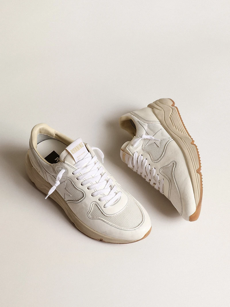Men's Running Sole mesh and white nappa