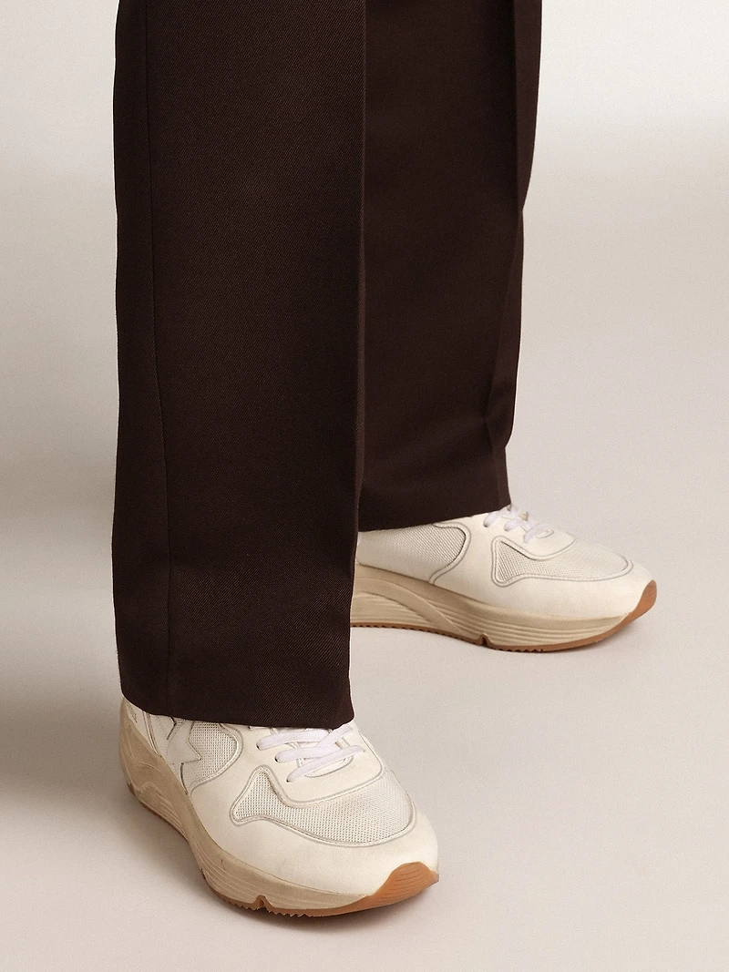 Men's Running Sole mesh and white nappa