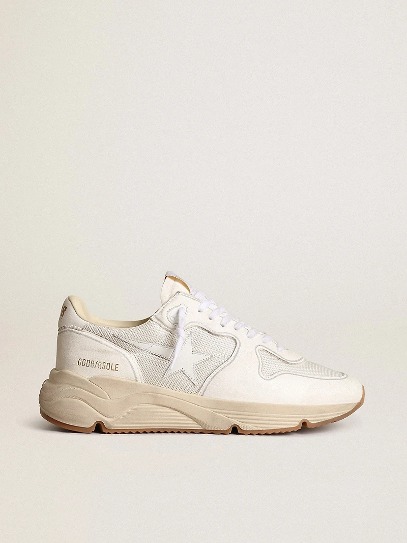 Men's Running Sole mesh and white nappa