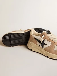 Running Sole nylon and nubuck with dark blue suede star