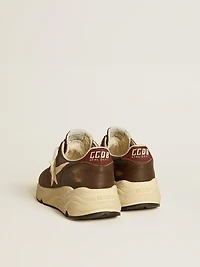 Running Sole nylon and leather with TPU star nubuck heel tab