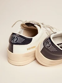 Men's Stardan with star ice-gray suede and blu-navy heel tab