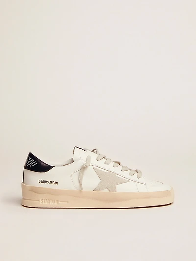 Men's Stardan with star ice-gray suede and blu-navy heel tab