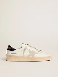 Men's Stardan with star ice-gray suede and blu-navy heel tab