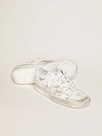 Stardan white leather with star and heel tab