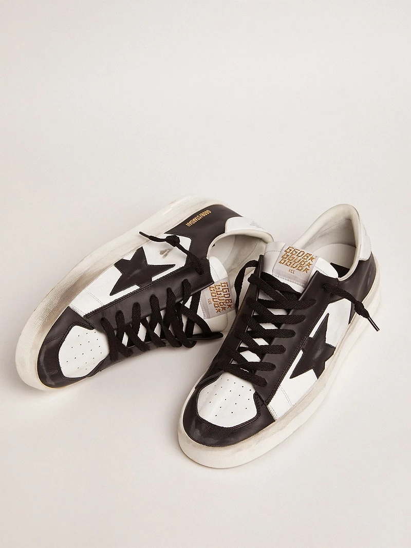 Men's Stardan white and black leather