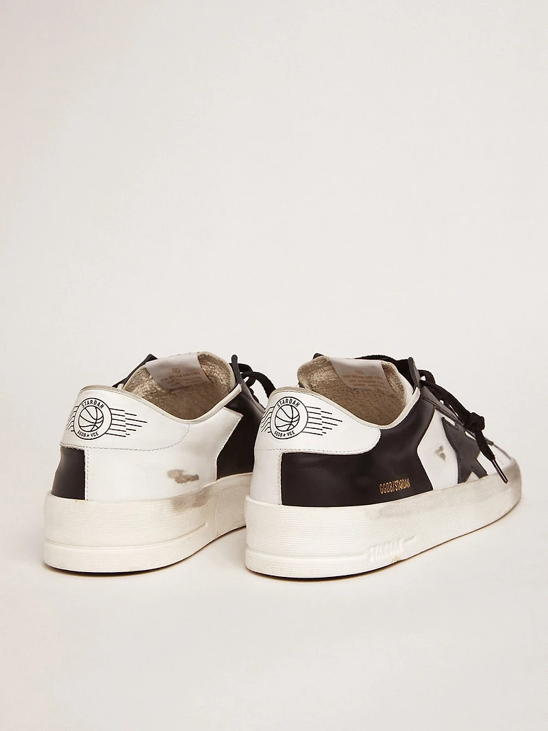 Men's Stardan white and black leather