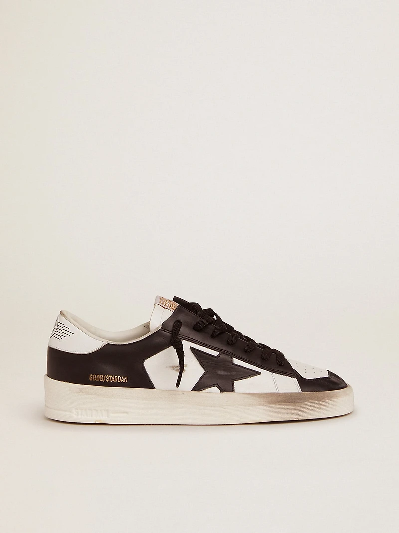 Men's Stardan white and black leather