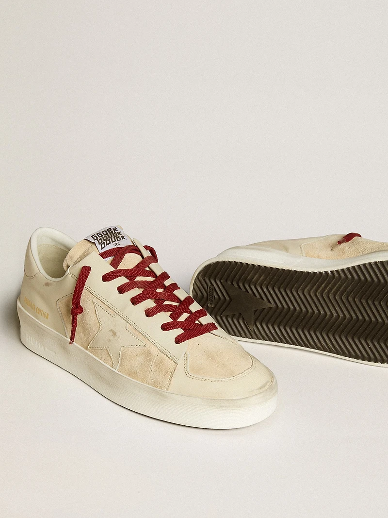Men’s Stardan LTD suede with patent white leather star and heel tab