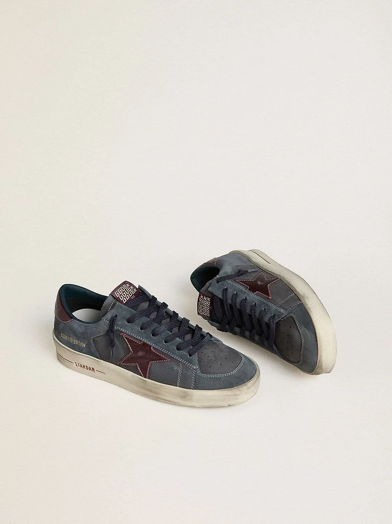 Men's Stardan LTD anthracite nubuck and blue suede with metallic leather star