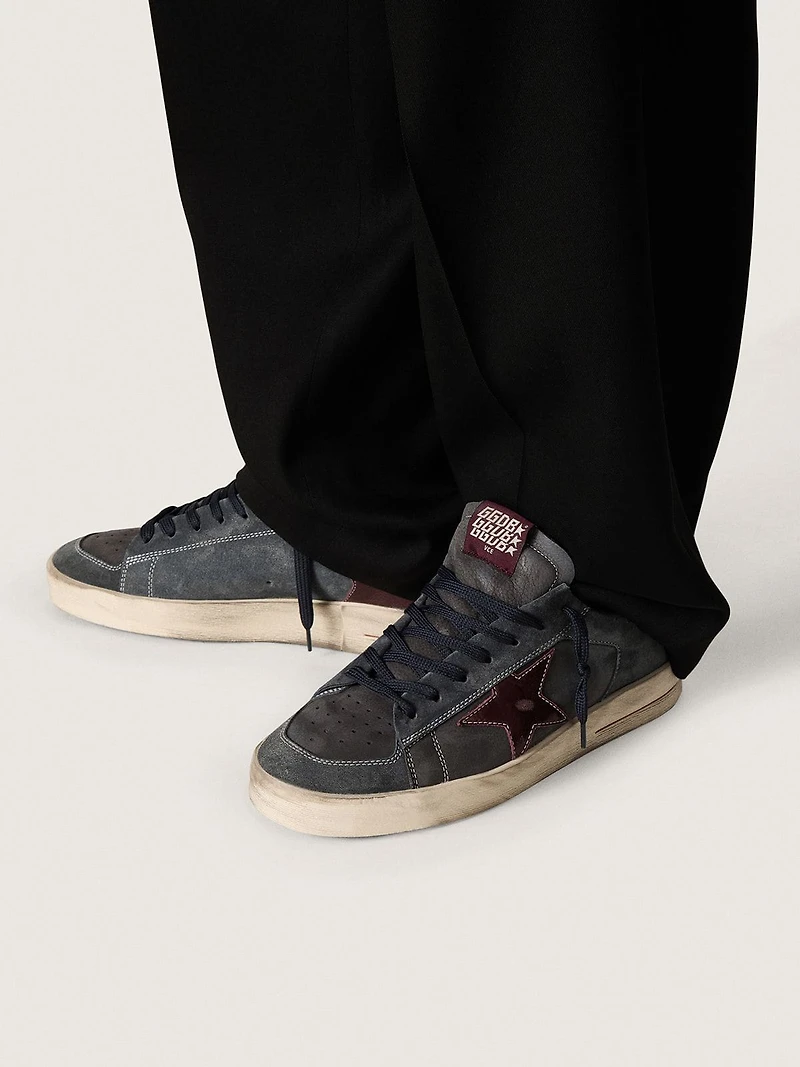 Men's Stardan LTD anthracite nubuck and blue suede with metallic leather star