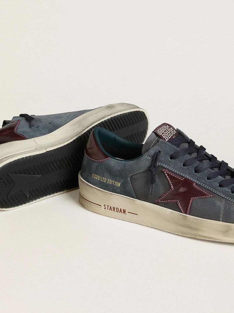 Men's Stardan LTD anthracite nubuck and blue suede with metallic leather star