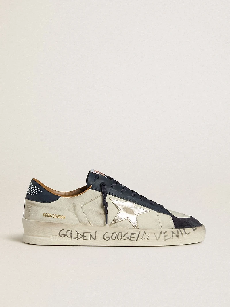 Men's Stardan nubuck with metallic leather star and blue nappa heel tab