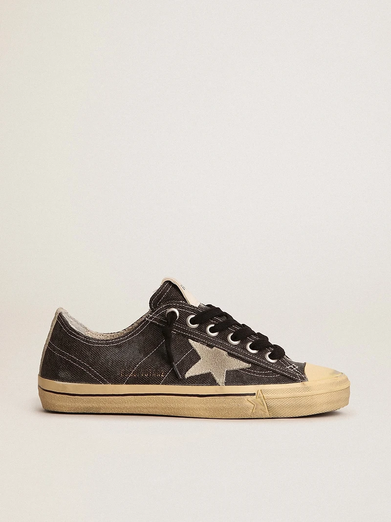 Men's V-Star LTD black canvas with ice-gray star and heel
