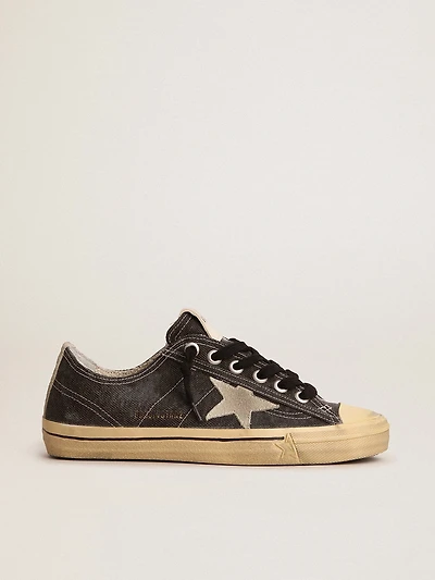 Men's V-Star LTD black canvas with ice-gray star and heel