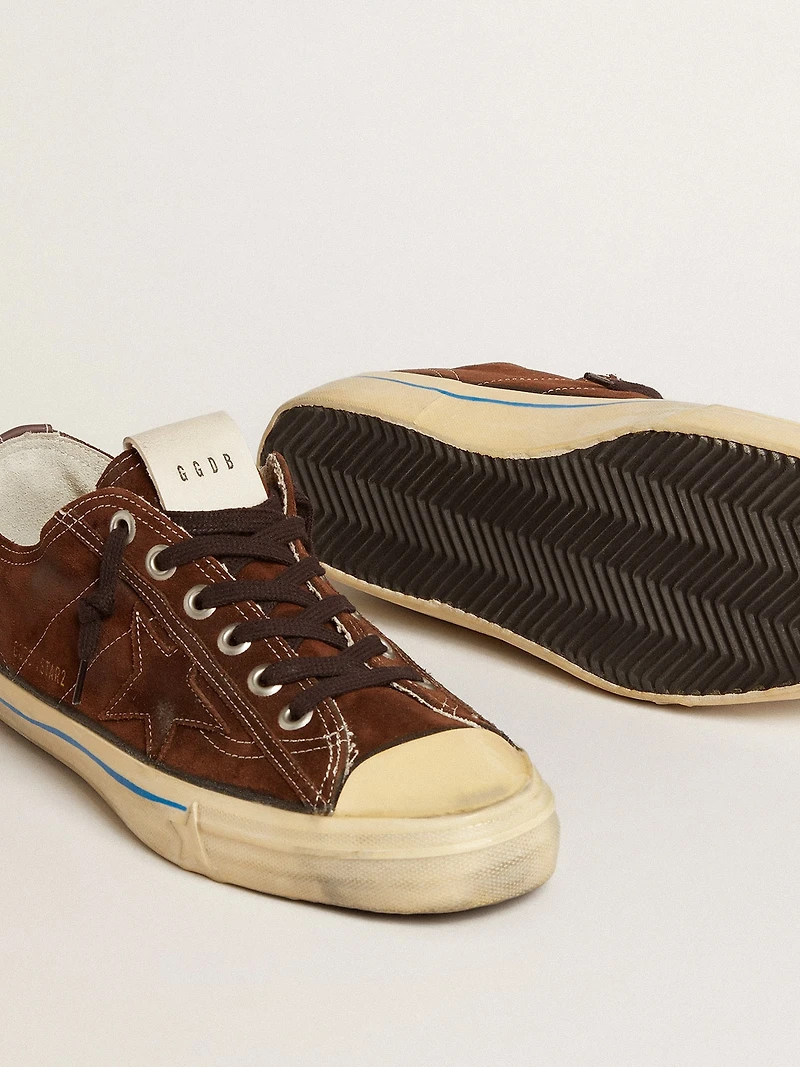 Men's V-Star LTD sneakers dark brown suede with tone-on-tone star