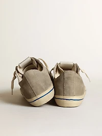 Men's V-Star dove-gray suede with silver metallic leather star