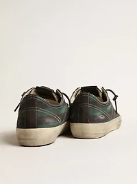 Men's V-Star black and green striped canvas with leather star toe